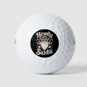 Hallo Santa Western Cowboy Rodeo Weihnachtsgeschen Golfball