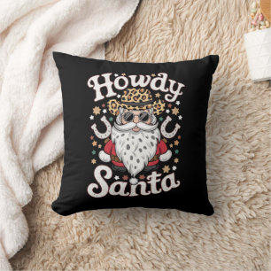 Hallo Santa Western Cowboy Rodeo Weihnachtsgeschen Kissen