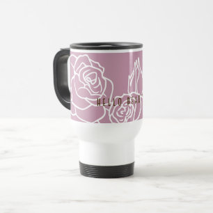 Hallo schön - Elegant Moderne Rosa Rose Reisebecher