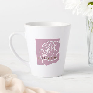 Hallo Schön - Moderne Chic Rosa Rosen-Latte-Mug Milchtasse