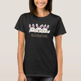 Hallo schön! - Niedliche Ausgabe von Bunny T-Shirt