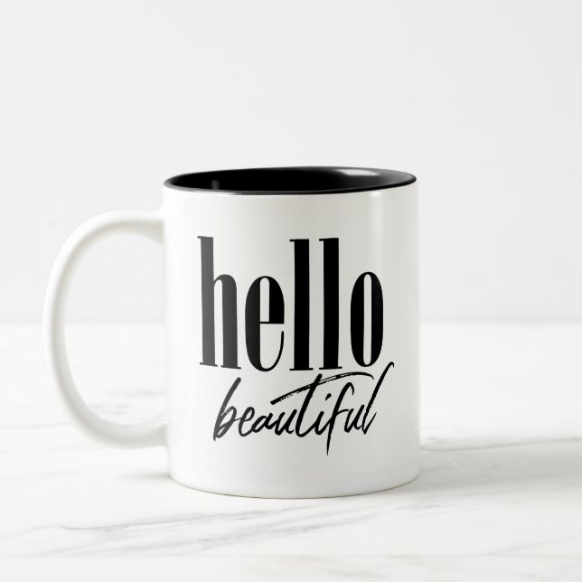 Hallo schön zweifarbige tasse (Links)