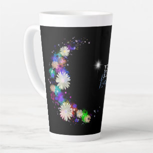 Hallo schöne moderne Daisis Aquarell Wirbel Milchtasse