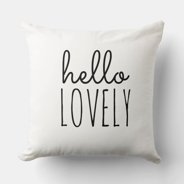 hallo schöne schicke trendige Liebe Design Throw K Kissen (Vorderseite)