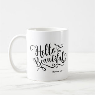 HALLO SCHÖNE Typografie Personalisiert Benutzerdef Kaffeetasse