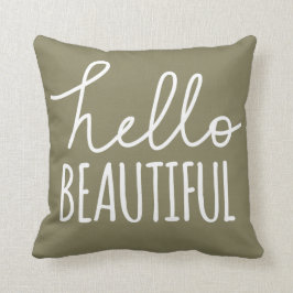 Hallo schöne Typografie wunderliches Girly Kissen