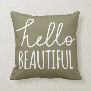 Hallo schöne Typografie wunderliches Girly Kissen