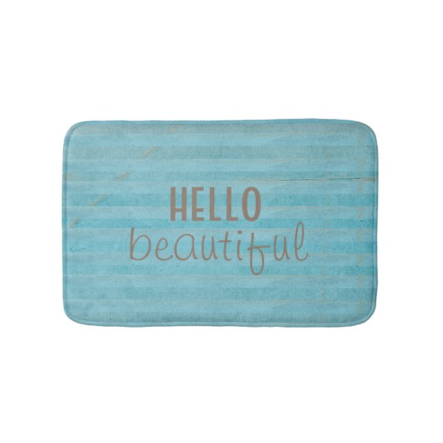 Hallo Schöner Chic und trendige gestreifte Design Badematte (Vorderseite)