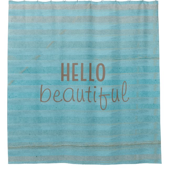 Hallo Schöner Chic und trendige gestreifte Design Duschvorhang (Vorderseite)