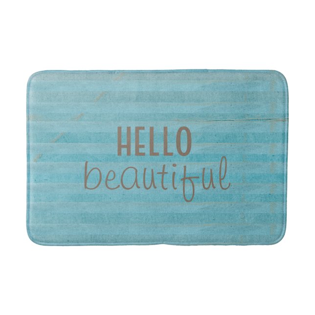 Hallo Schöner Chic und trendy Boho Design Badematte (Vorderseite)