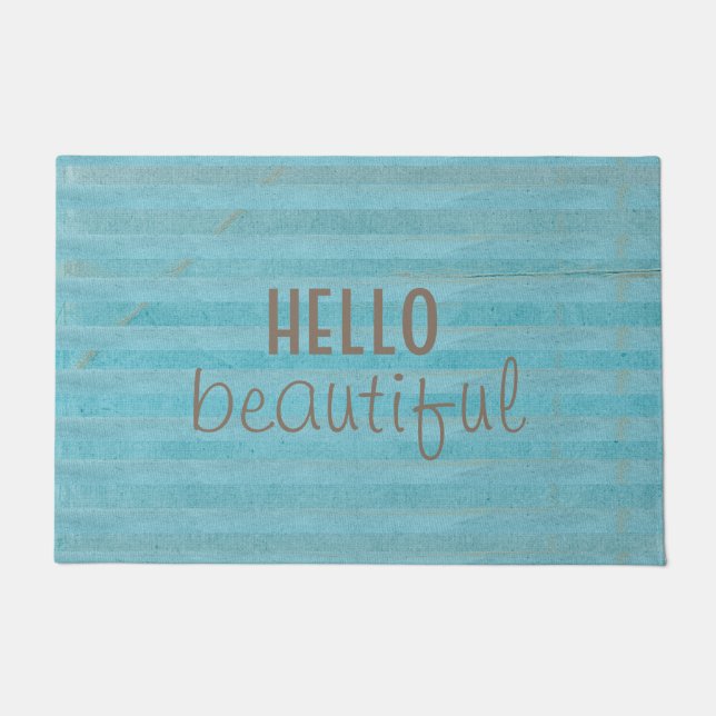 Hallo Schöner Chic und trendy Boho Design Fußmatte (Vorderseite)