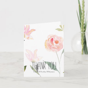 Hallo Schönes Aquarell-Blumen Dankeschön Dankeskarte