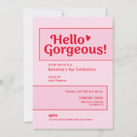 Hallo Schönheit Galentine’s Day Rosa Rot verspielt
