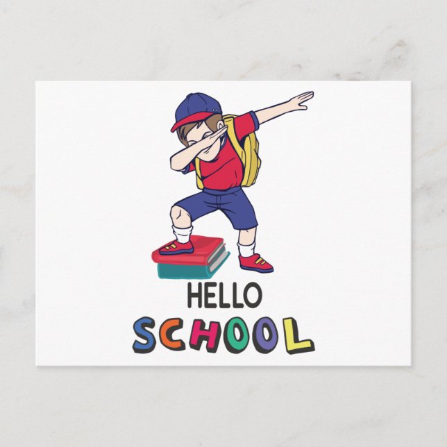 Hallo Schule Postkarte (Vorderseite)