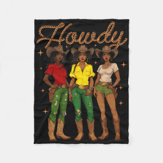Hallo Schwarze Cowgirl Frauen Western Rodeo Melani Fleecedecke