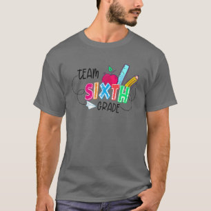 Hallo Sechste Grad Glück ersten Tag der Schule zur T-Shirt