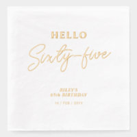 Hallo Sechzig Fünf moderne Script 65. Geburtstagsp
