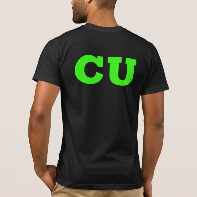 Hallo sehen Sie, wie Sie Custom Typografie Bright  T-Shirt (Rückseite)