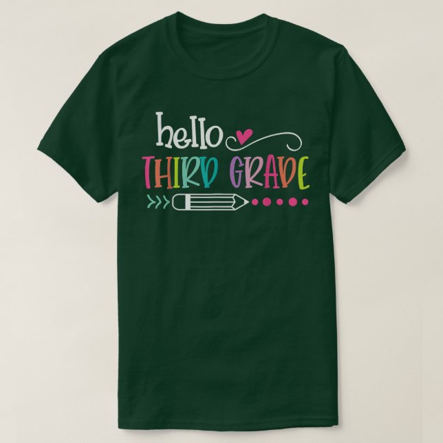 Hallo Shirt Spaß 3. Klasse zurück zum Scho (Design vorne)