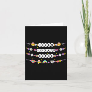 Hallo Siebte Klasse Freundschaft Bracelets Zurück Karte