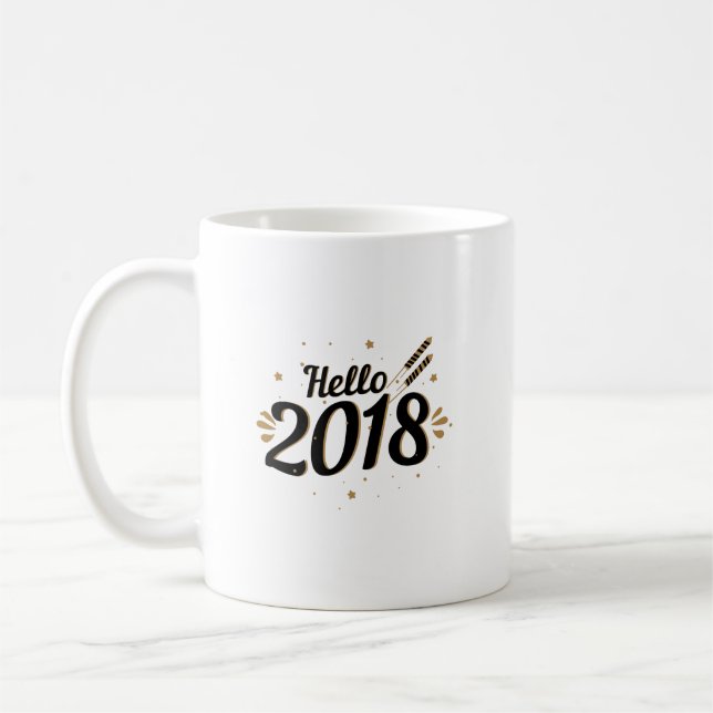 Hallo Silvester 2018 Kaffeetasse (Links)