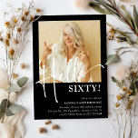 Hallo, SIXTY! Minimal 60. Geburtstagsparty Einladung<br><div class="desc">Machen Sie Ihren Lieben zum 60. Geburtstag zu einem unvergesslichen Fest mit unserer Hello SIXTY Minimal Design Party Einladung. Mit nur wenigen Klicks können Sie ihr Foto hinzufügen,  die Vorlage Ihren Ereignisdetails anpassen und ein einmaliges Party erstellen,  das garantiert beeindrucken kann</div>