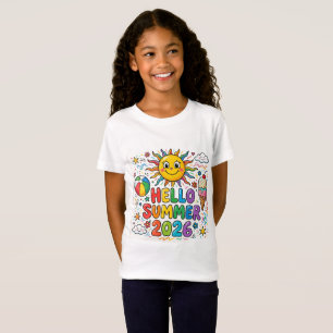 Hallo Sommer 2026 Kinder-Shirt Sonne Spaß T-Shirt