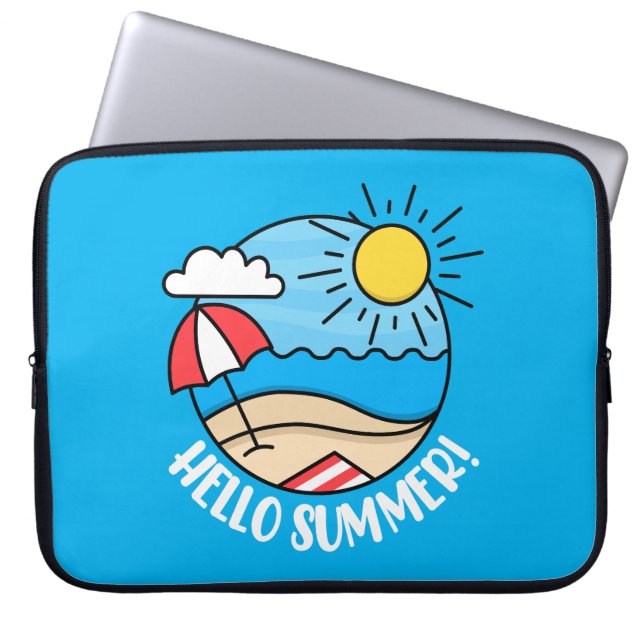 Hallo Sommer 2 Laptopschutzhülle (Vorderseite)