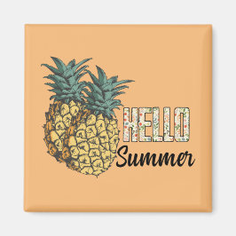 Hallo Sommer Ananas Magnet