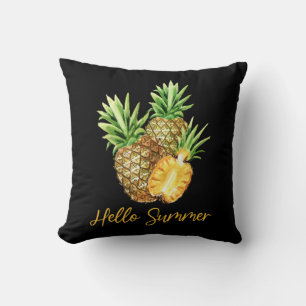 Hallo Sommer Ananas Tropisches Obst Kissen