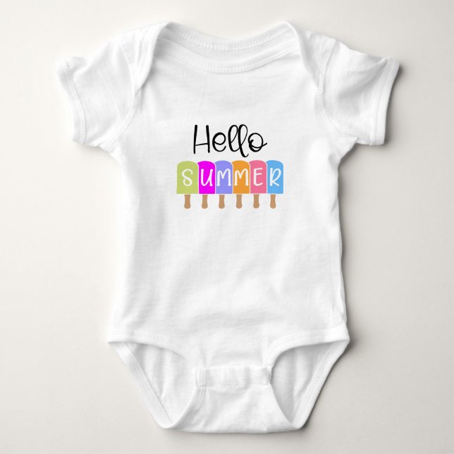 Hallo Sommer Baby Strampler (Vorderseite)