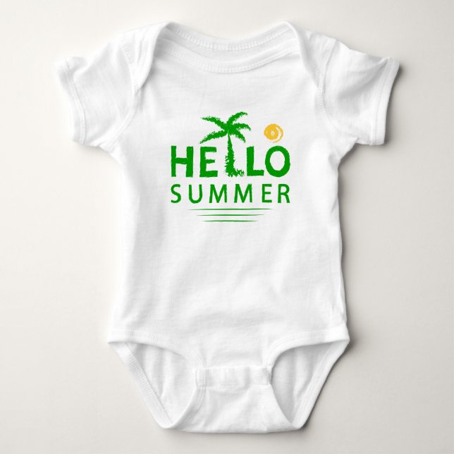 Hallo Sommer Baby Strampler (Vorderseite)