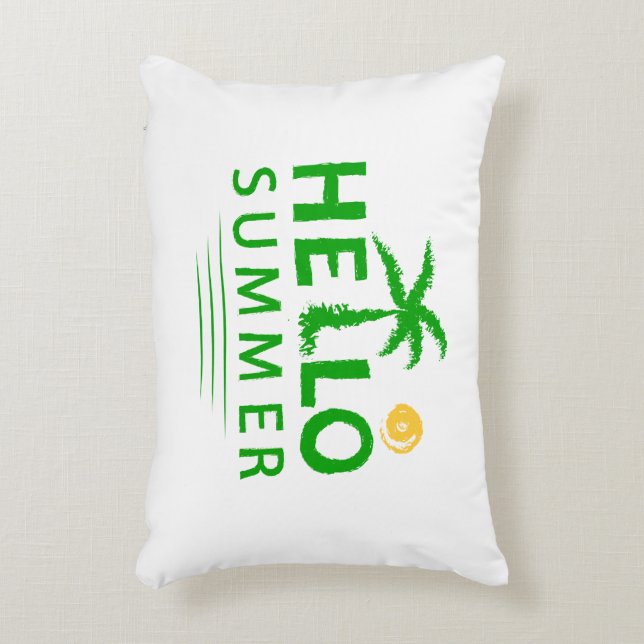 Hallo Sommer Dekokissen (Vorderseite(Vertikal))