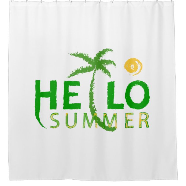 Hallo Sommer Duschvorhang (Vorderseite)