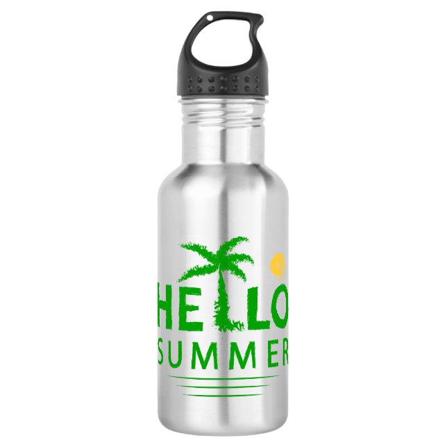 Hallo Sommer Edelstahlflasche (Vorderseite)