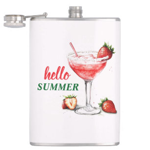 Hallo Sommer Erdbeer-Cocktail-Flasche Flachmann