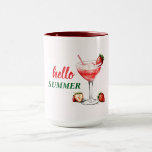 Hallo Sommer   Erdbeer-Cocktail-Kombitasse Tasse