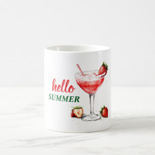 Hallo Sommer Erdbeer-Cocktail-Tasse Kaffeetasse