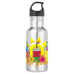 Hallo Sommer   Erfrischende tropische Fruchtsmooth Edelstahlflasche