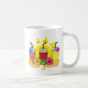 Hallo Sommer   Erfrischende tropische Fruchtsmooth Kaffeetasse