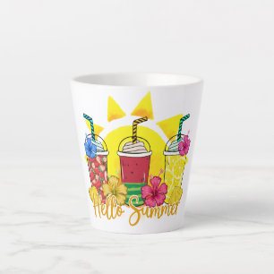 Hallo Sommer Erfrischende tropische Fruchtsmooth Milchtasse