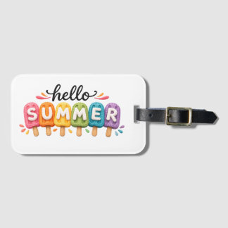 Hallo Sommer-Faux-Yarn-Design Gepäckanhänger