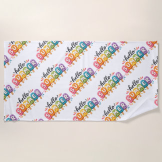 Hallo Sommer-Faux-Yarn-Design Strandtuch