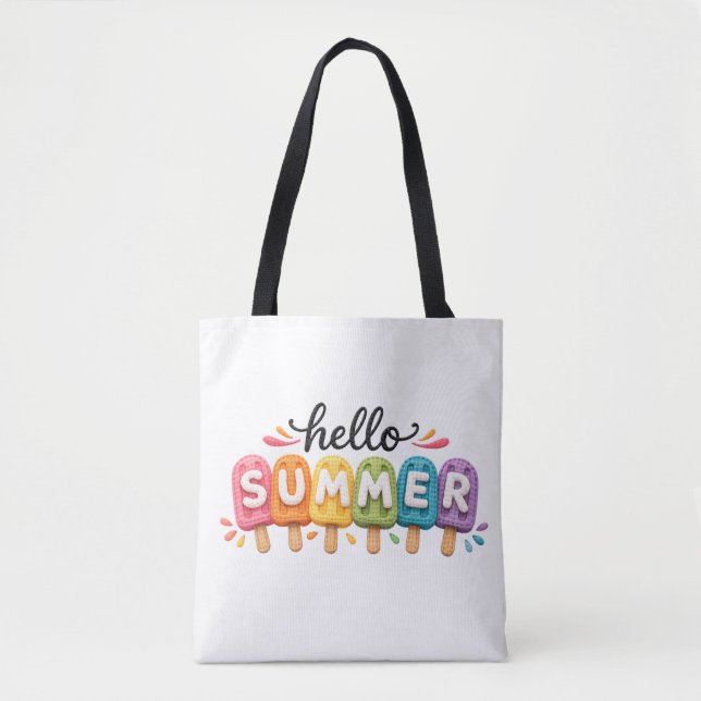 Hallo Sommer-Faux-Yarn-Design Tasche (Vorderseite)