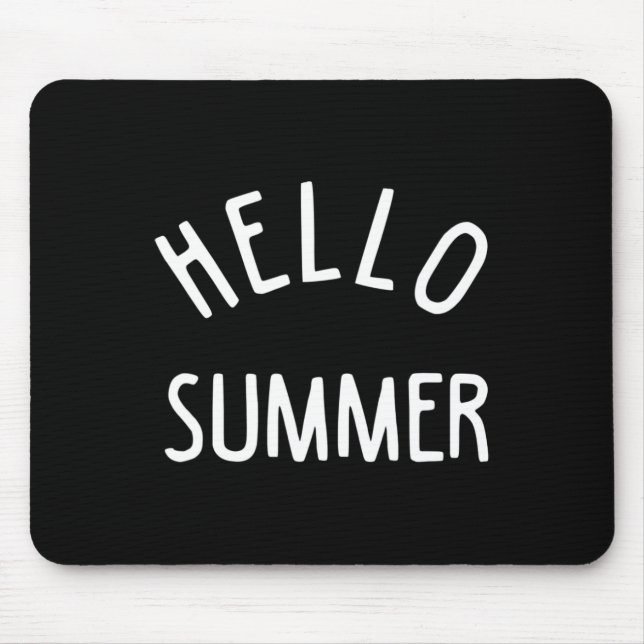 Hallo Sommer Funny Summer Ferien Beach Geschenk Va Mousepad (Vorne)