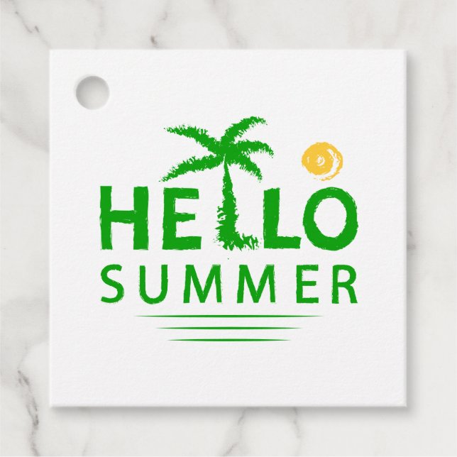 Hallo Sommer Geschenkanhänger (Vorderseite)