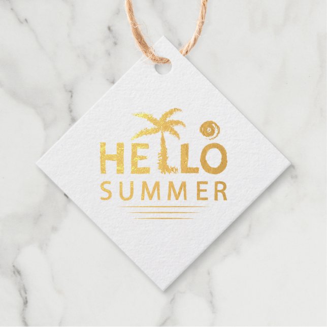 Hallo Sommer Geschenkanhänger (Vorderseite)