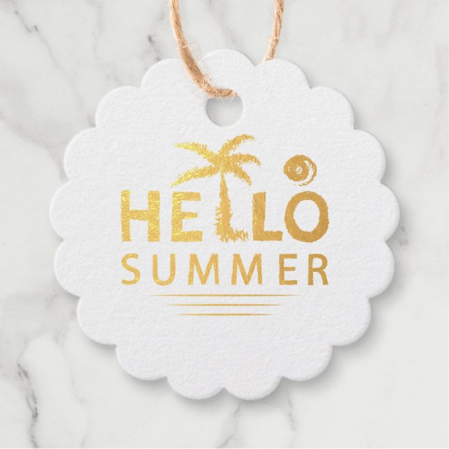 Hallo Sommer Geschenkanhänger (Vorderseite)