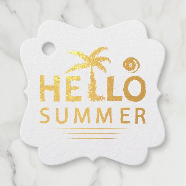 Hallo Sommer Geschenkanhänger (Vorderseite)