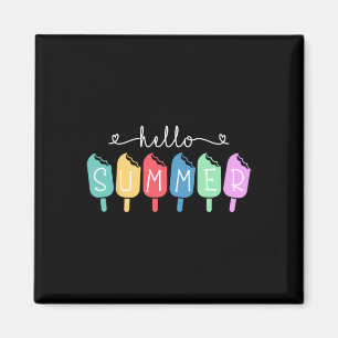 Hallo Sommer glücklich Letzten Tag Lehrerin Studen Magnet